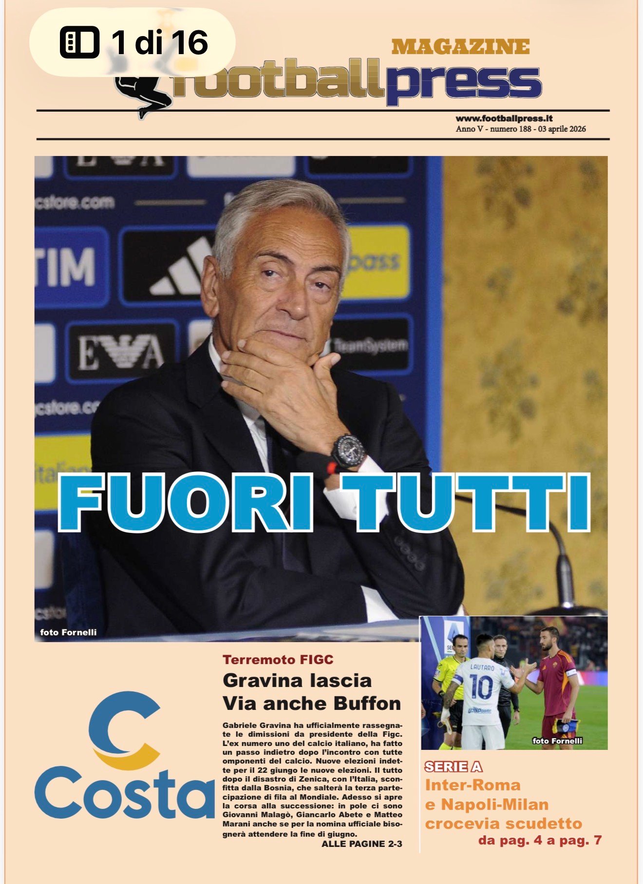 FOOTBALLPRESS MAGAZINE – NUMERO 188