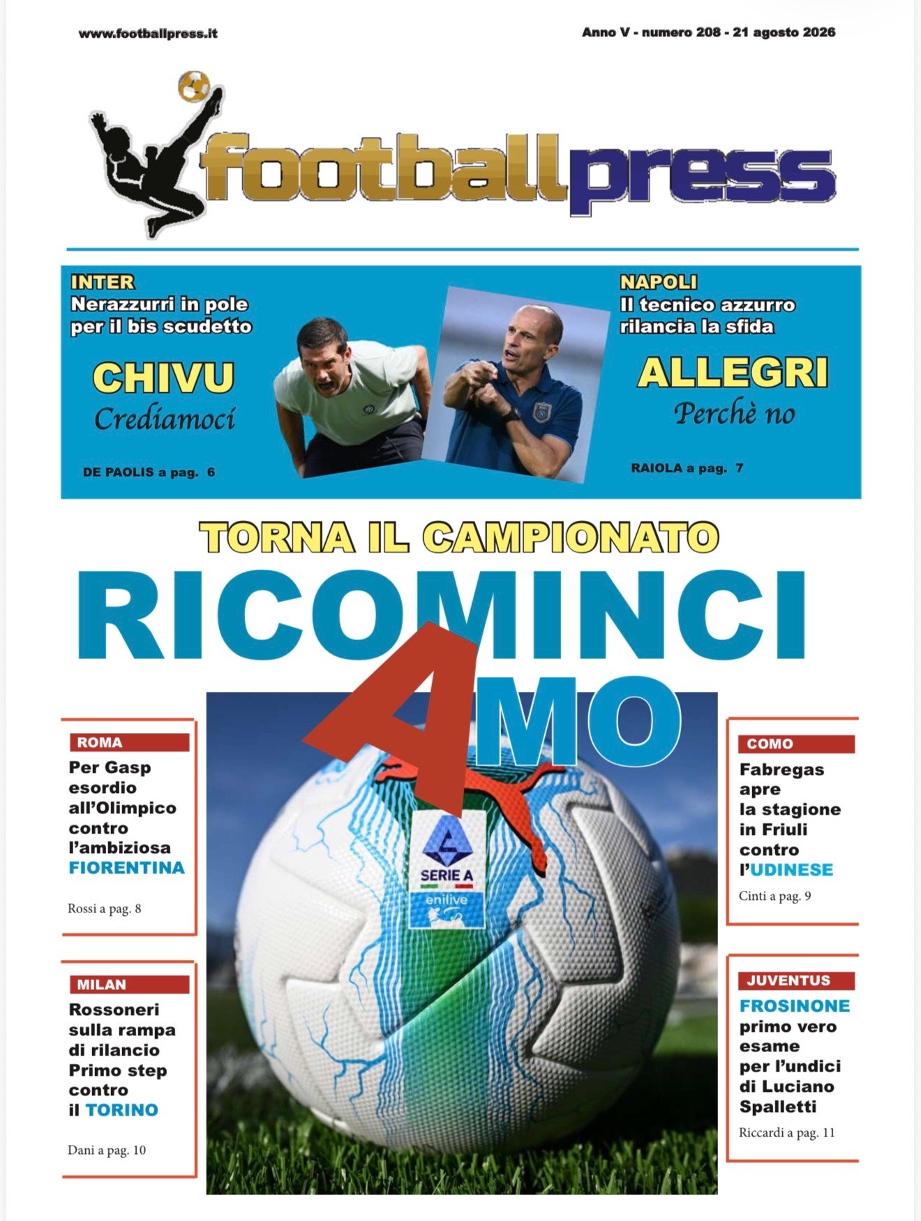 FOOTBALLPRESS MAGAZINE – NUMERO 208